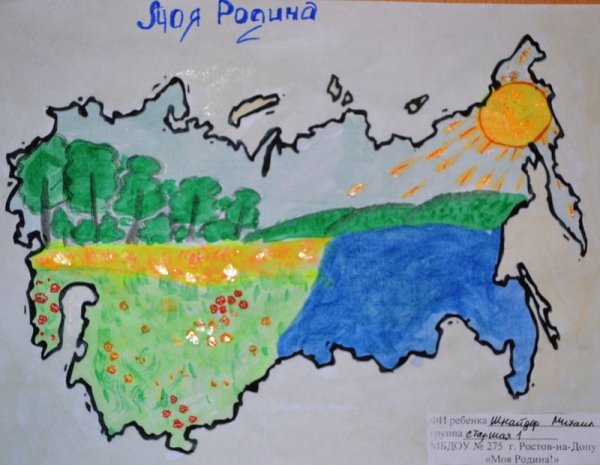 Раскраска Россия Родина моя