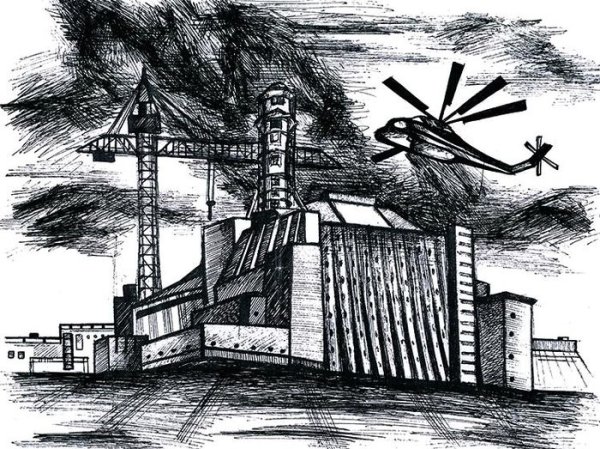 Атомная электростанция раскраска Чернобыль