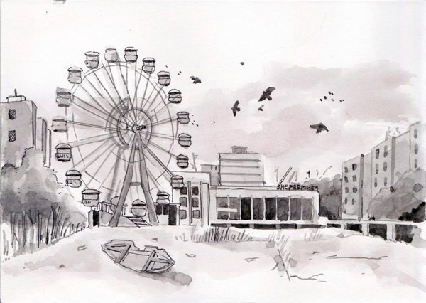 Чернобыльская атомная электростанция раскраска