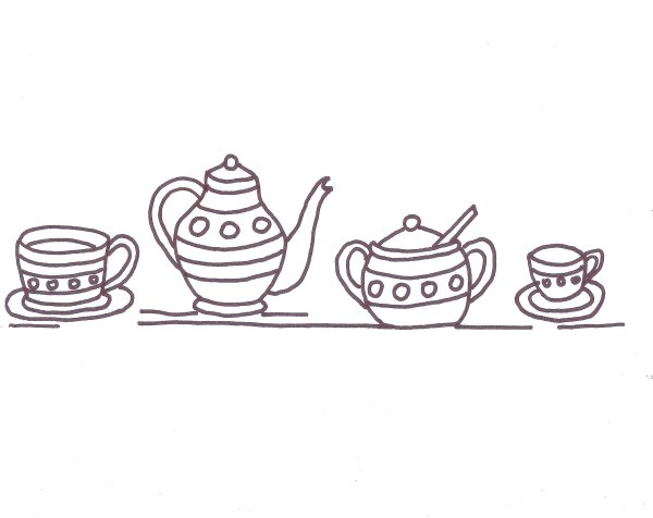 Чайный сервиз раскраска