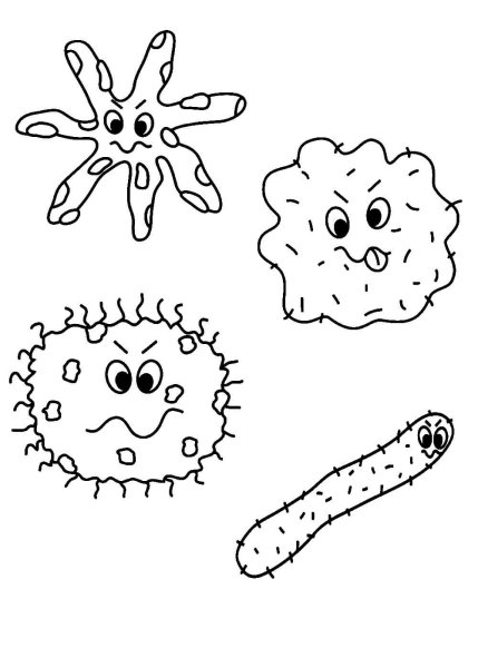 Коронавирус бактерия рисунок