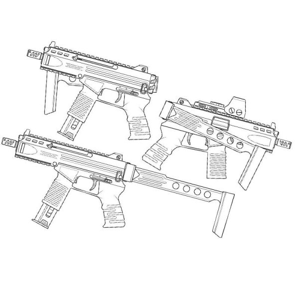 Автомат м4а4 чертеж