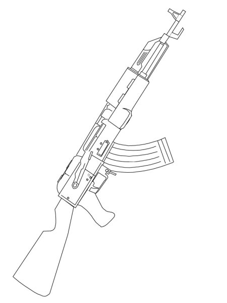 Чертёж автомат AK 47