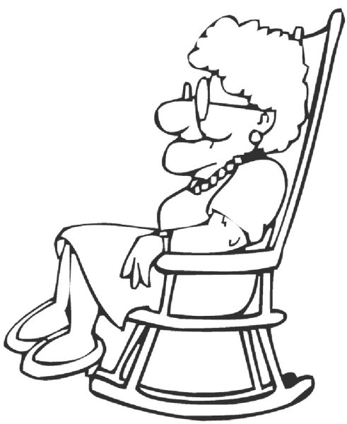 Раскраска бабушка