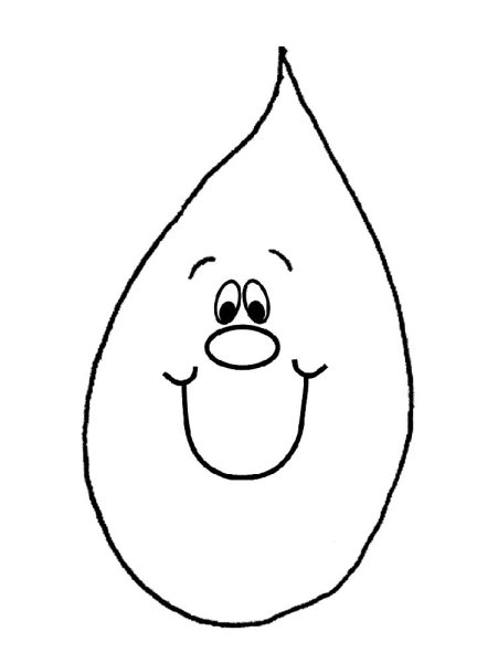 Капелька раскраска для детей