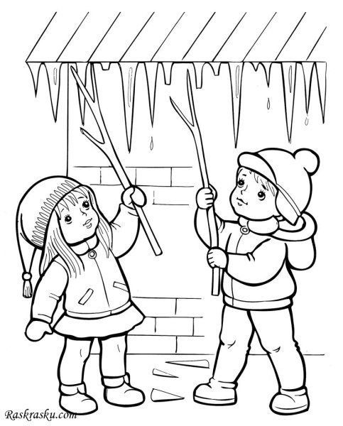 Раскраска. Весна