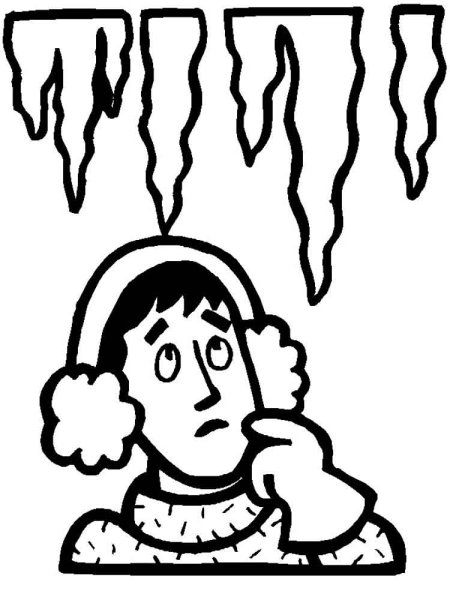 Раскраска Весенняя капель для детей