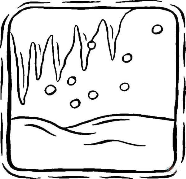 Сосульки раскраска для детей