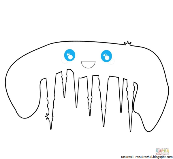 Сосульки раскраска