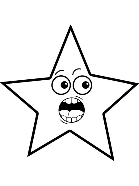 Звезда раскраска для детей