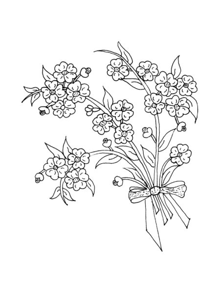 Эскиз весеннего букета