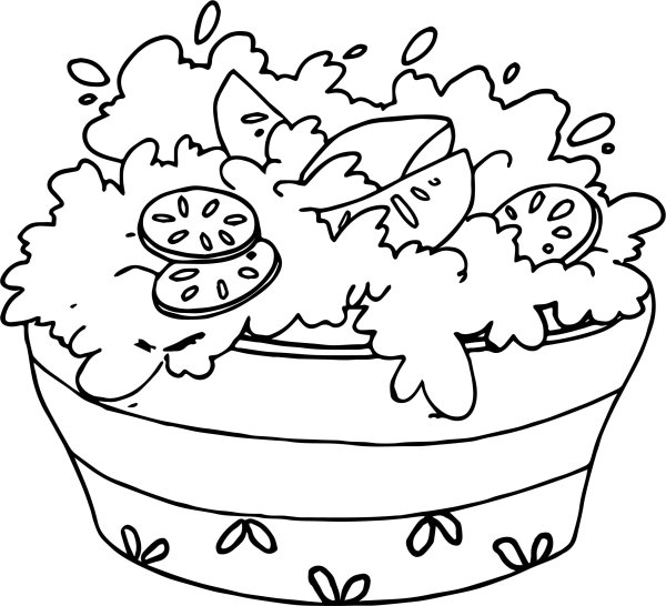 Салат раскраска для детей