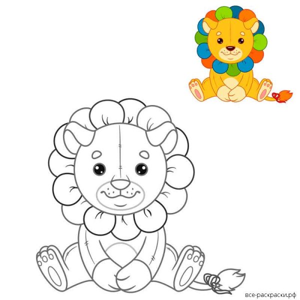 Раскраска «львёнок»