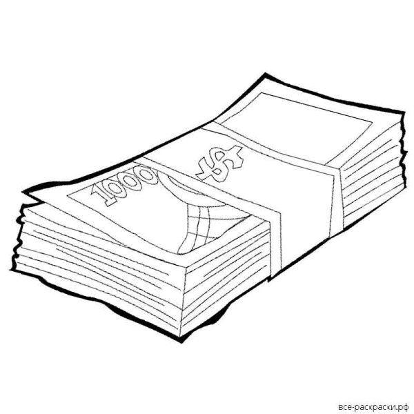 Раскраска деньги