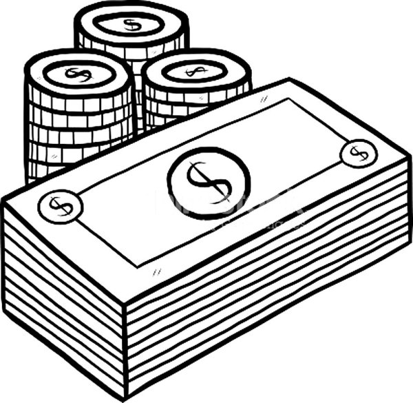 Деньги рисунок карандашом