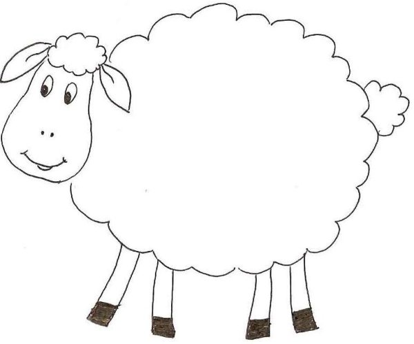 Овечка раскраска для детей