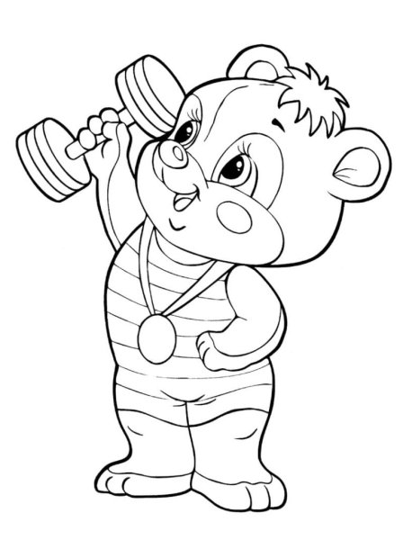 Спортивные раскраски для детей