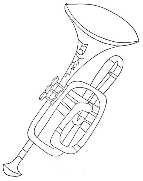 Раскраска музыкальные инструменты для детей