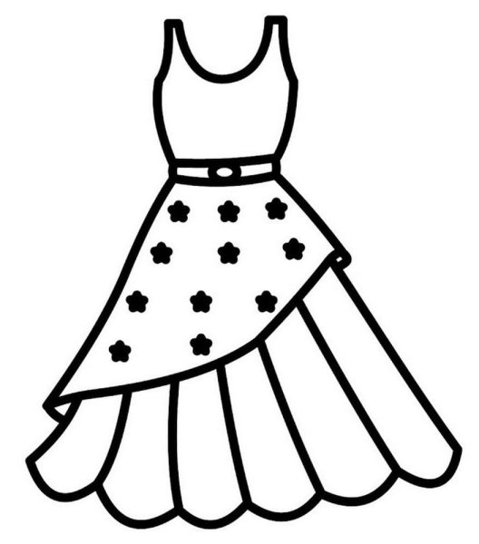 Раскраска платье