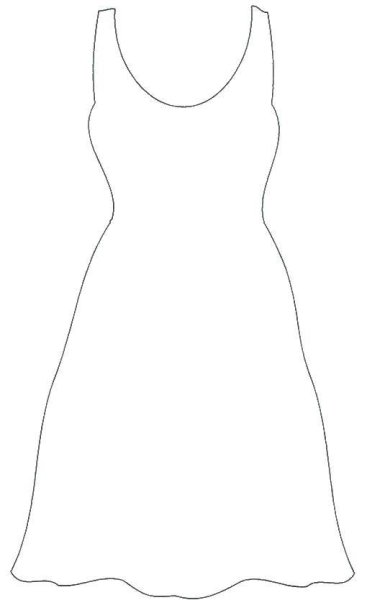 Платье контур