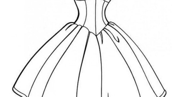 Платье контур