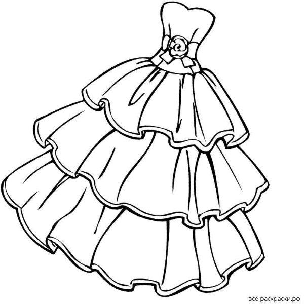 Платье для раскрашивания в детском саду