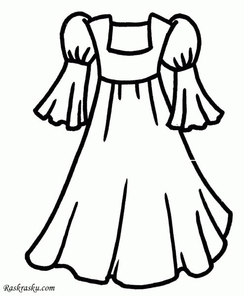 Платье трафареты для детей