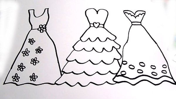 Раскраска платье
