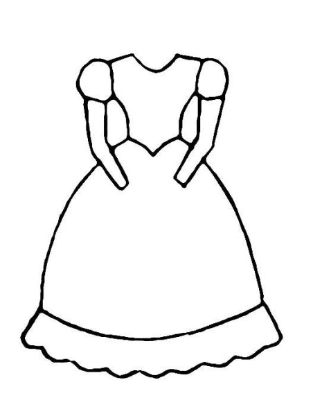 Раскраска платье для мамы