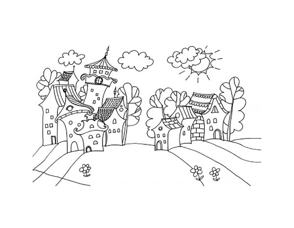 Раскраска "город"