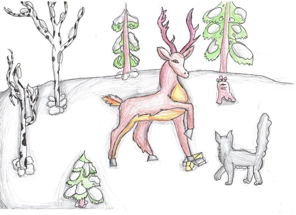 Иллюстрация к Серебряному копытцу раскраска