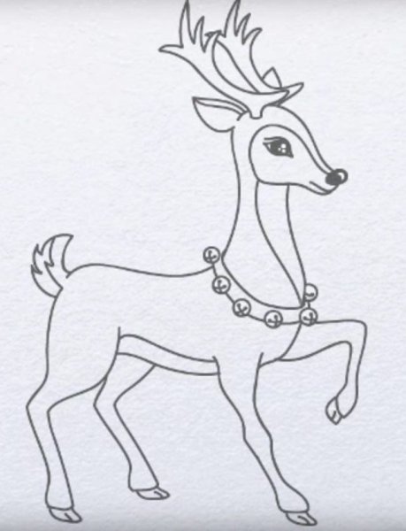 Олень серебряное копытце раскраска