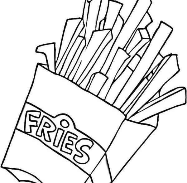 Раскраска картошка фри