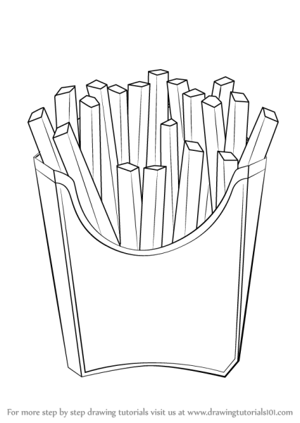 Раскраска картошка фри