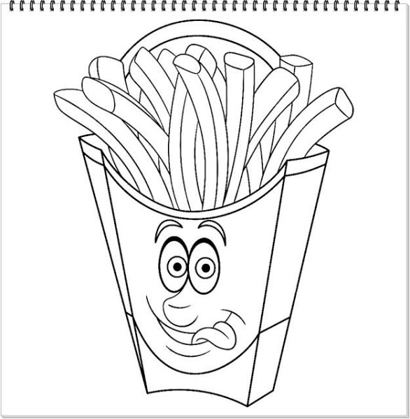 Шаблон картошки фри