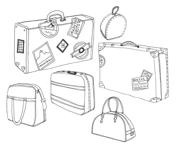 Чемодан раскраска для детей