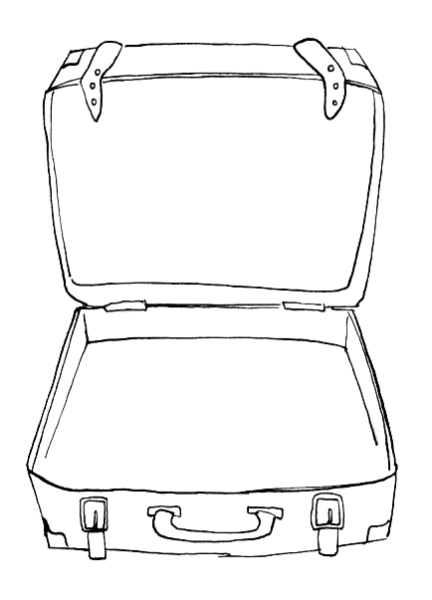 Чемоданчик раскраска