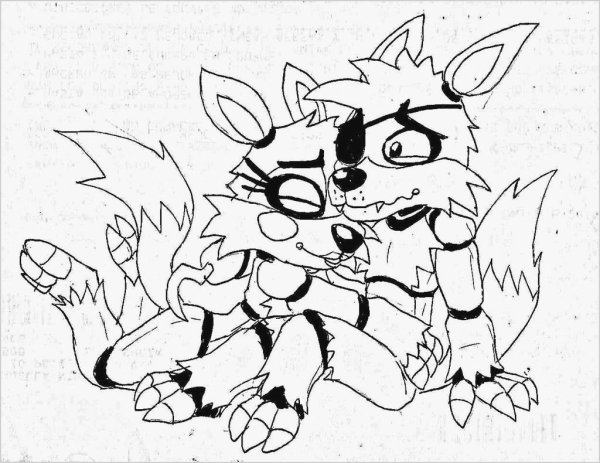 Раскраска Фредди Фокси и Мангл