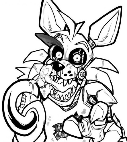 Раскраски ФНАФ фантайм Фредди