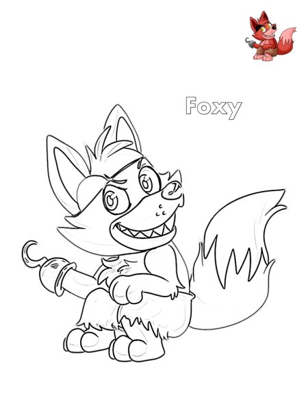 Раскраска 5 ночей с Фредди Фокси