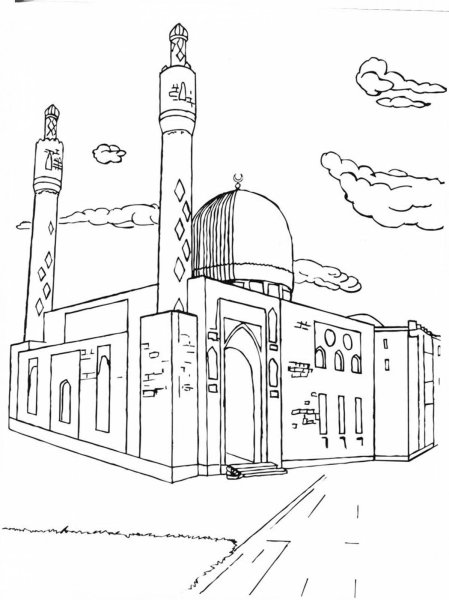 Соборная мечеть СПБ рисунок