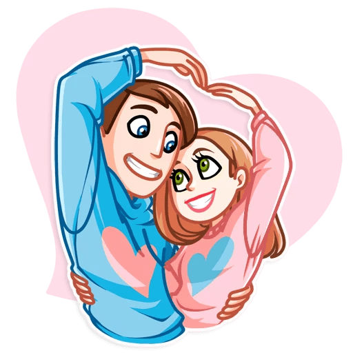 Стикеры в телеграмме Love story