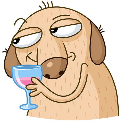 Стикер собака ВК Дигги