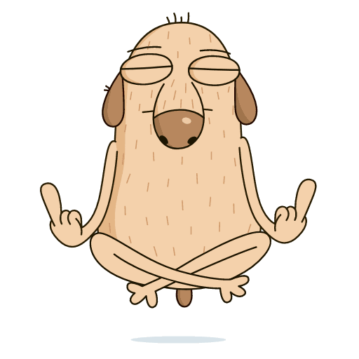 Пес Дигги Стикеры анимированные