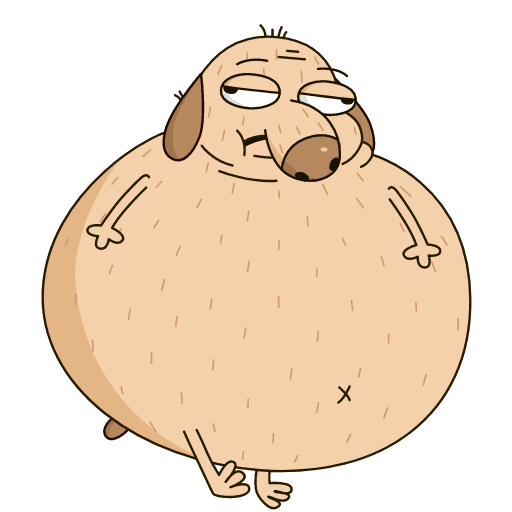 Стикер собака ВК Дигги