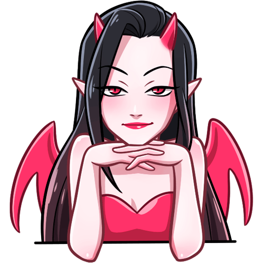 Дьявол и дьяволица Стикеры ВК