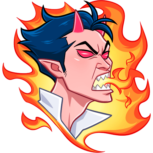 Набор стикеров дьяволица