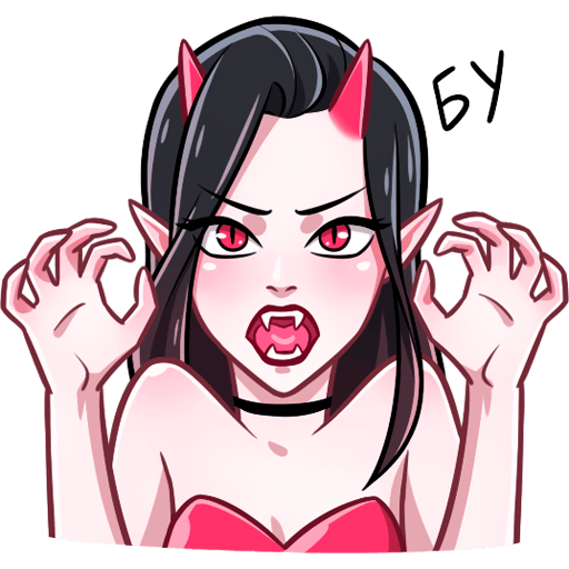 Дьявол и дьяволица Стикеры ВК