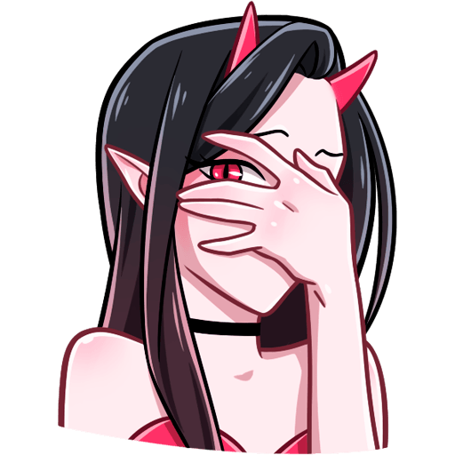 Стикеры телеграмм Мисс девил