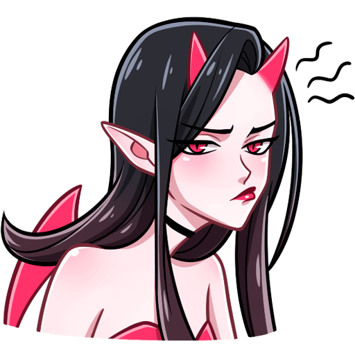 Стикеры телеграм Мисс девил